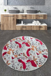 Mijölnir Faccia Djt Alfombrilla de baño Multicolor 80 cm